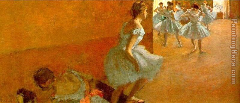 Dancers Climbing the Stairs painting - Edgar Degas Dancers Climbing the Stairs art painting